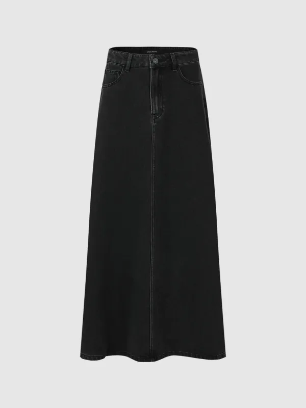 Midi Denim Skirt sold by Urban Revivo