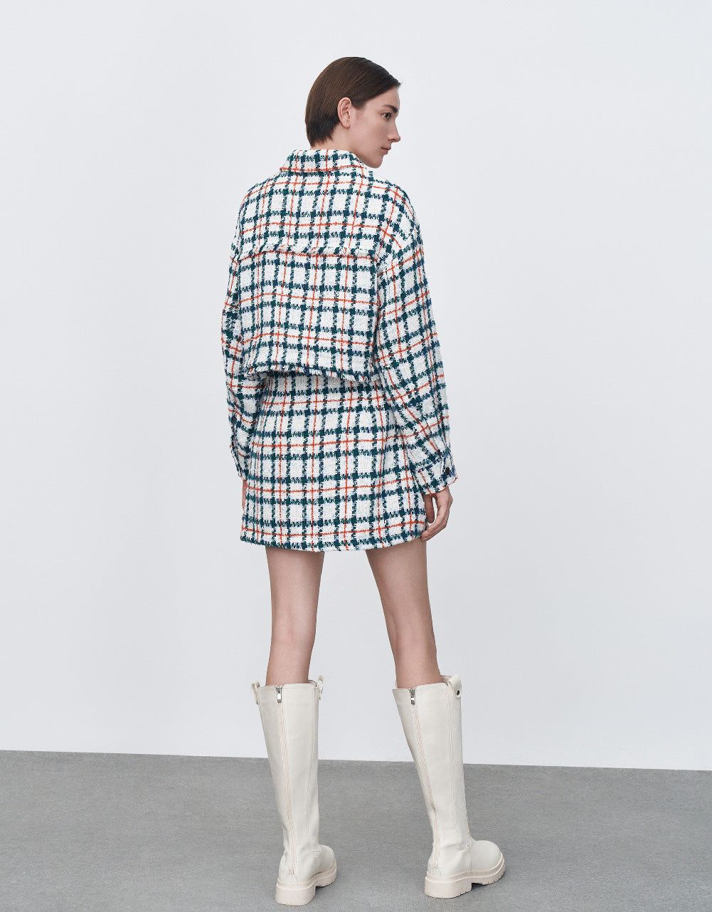 Tweed Pleated Mini A-Line Skirt sold by Urban Revivo product image thumbnail 5