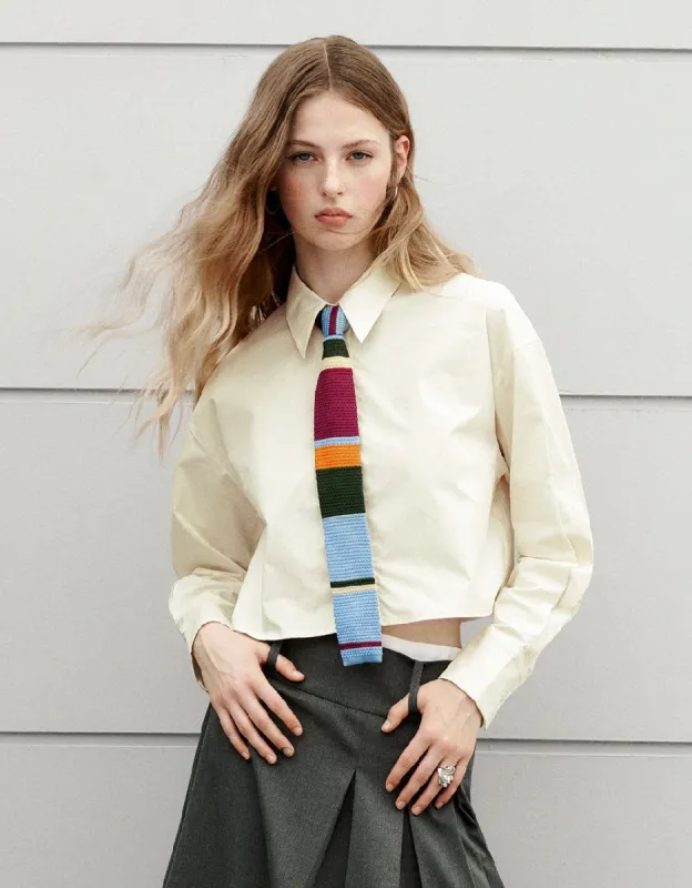 Drop Shoulder Sleeve Shirt With Tie sold by Urban Revivo