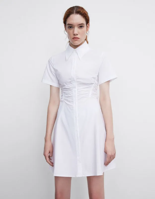 Ruched Shirt Dress sold by Urban Revivo