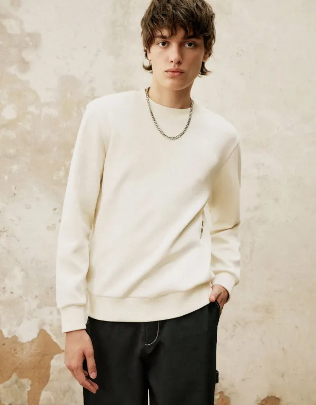 Drop Shoulder Sleeve Crew Neck T-Shirt sold by Urban Revivo