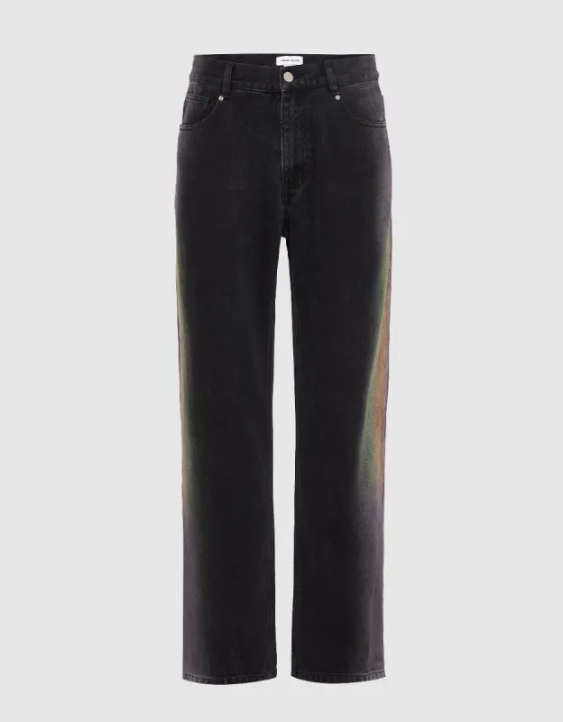 Printed Straight Jeans sold by Urban Revivo