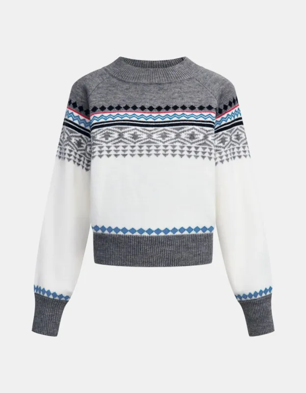Jacquard Geo Pattern Holiday Sweater made by Urban Revivo