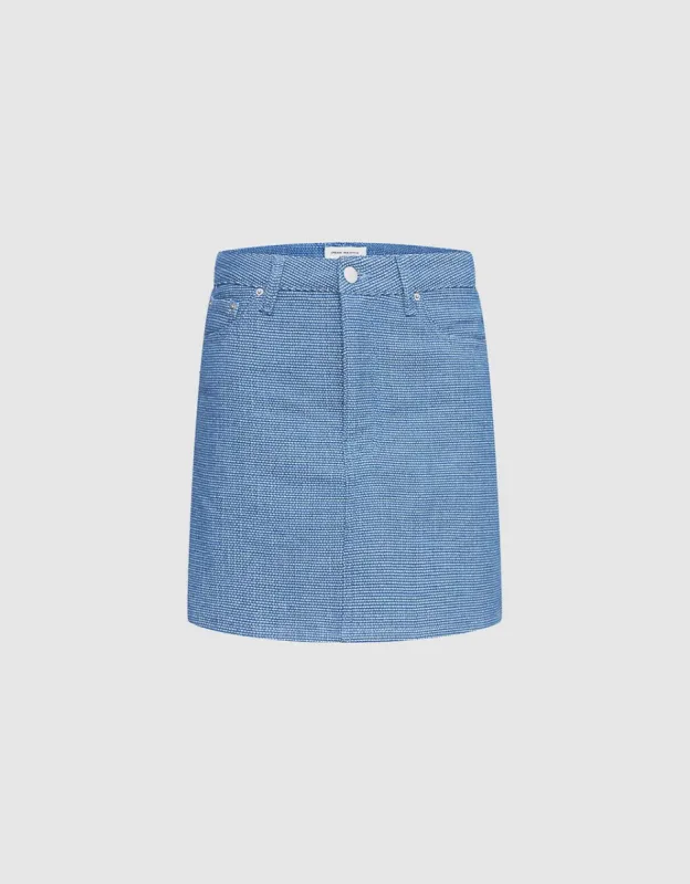Textured Denim Skirt sold by Urban Revivo