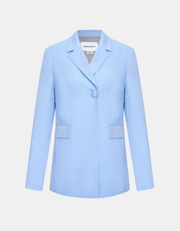 Single Breasted Flap Pocket Blazer sold by Urban Revivo