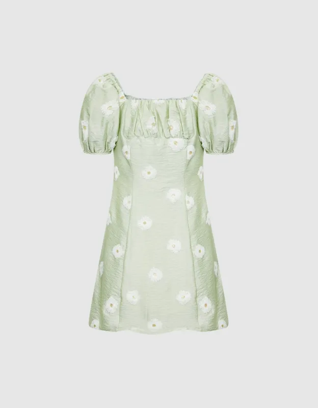 Square Neck Floral Dress sold by Urban Revivo