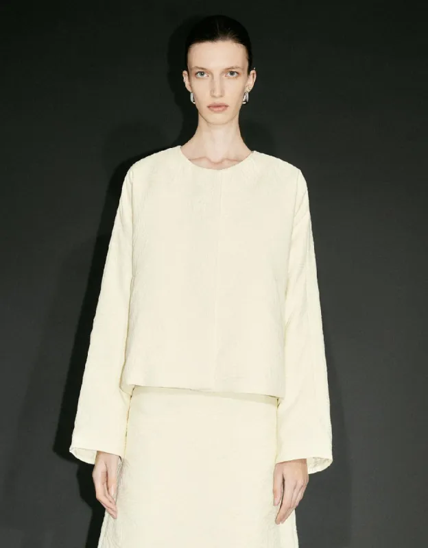 Embossed Crew Neck Jacket sold by Urban Revivo