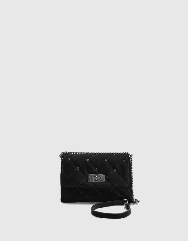 Rhinestone Decor Quilted Shoulder Bag sold by Urban Revivo