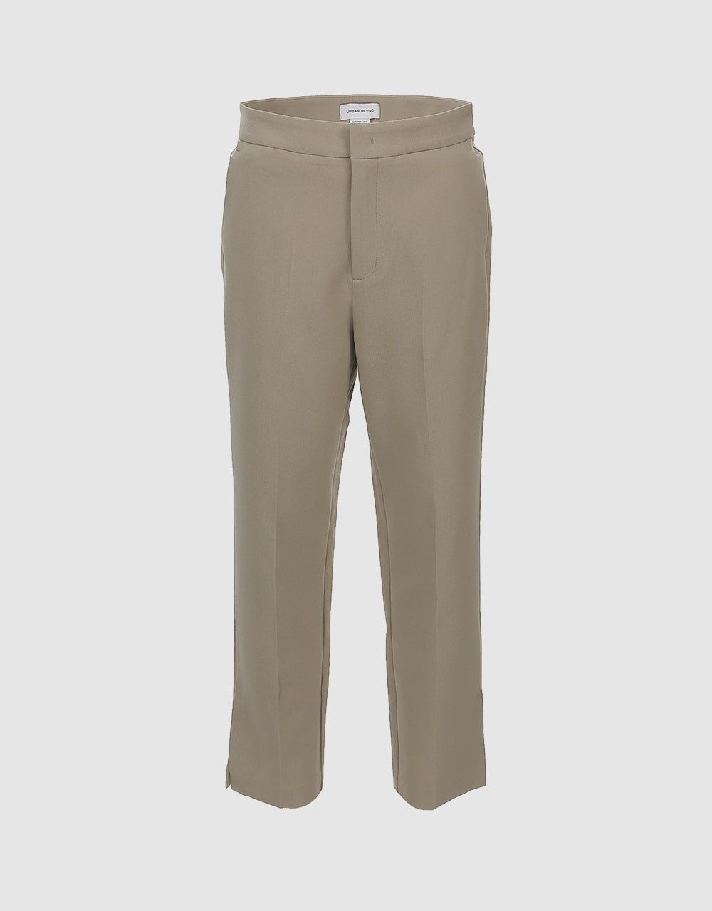 Slit Hem Cropped Baggy Pants sold by Urban Revivo