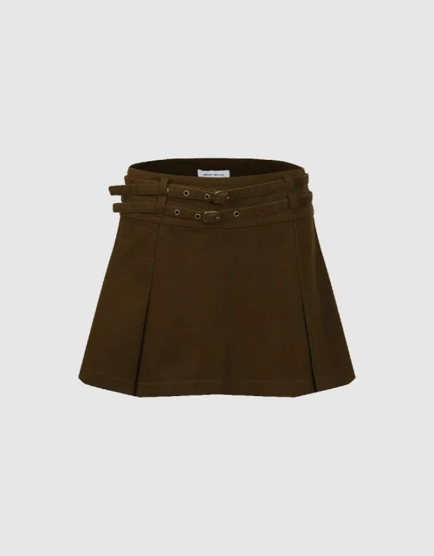 Mini A-Line Skirt With Belt sold by Urban Revivo