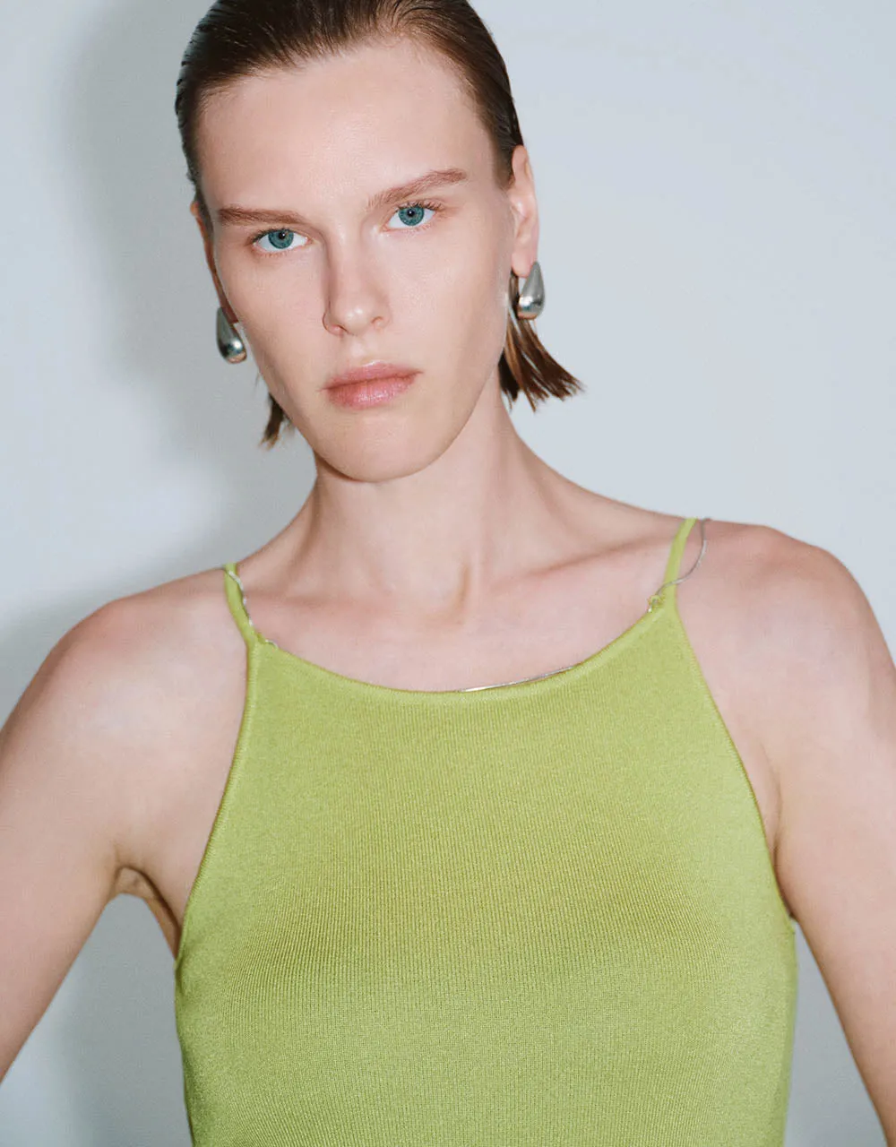 Sleeveless Halter Neck Knitted Dress sold by Urban Revivo product image thumbnail 3