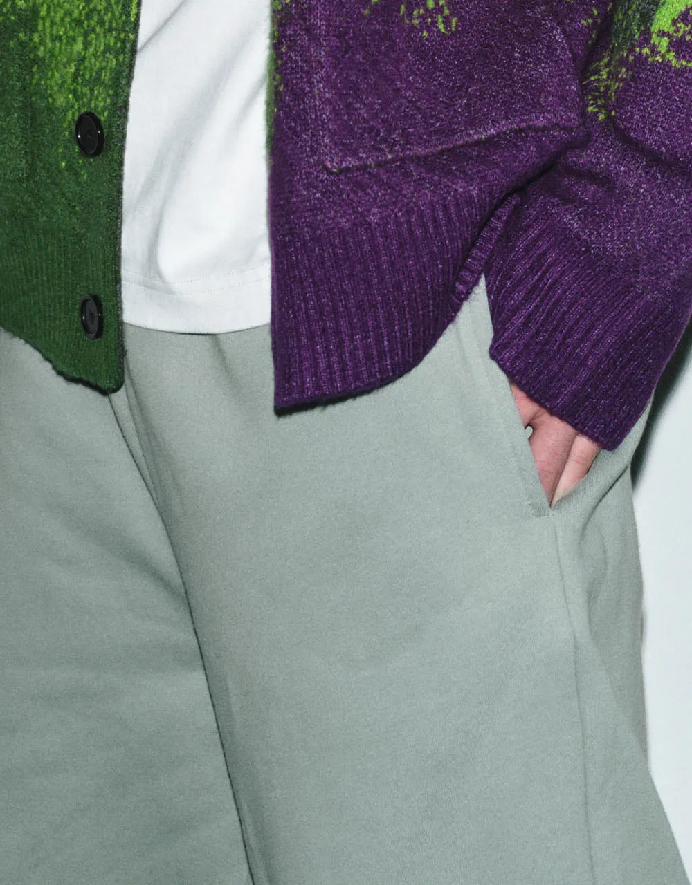 Drawstring Waist Knitted Wide-Leg Pants sold by Urban Revivo product image thumbnail 5