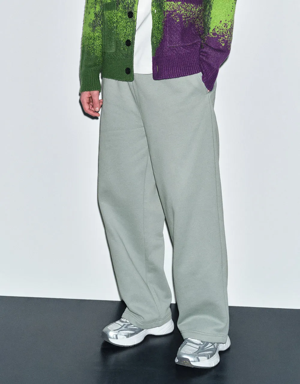 Drawstring Waist Knitted Wide-Leg Pants sold by Urban Revivo product image thumbnail 4