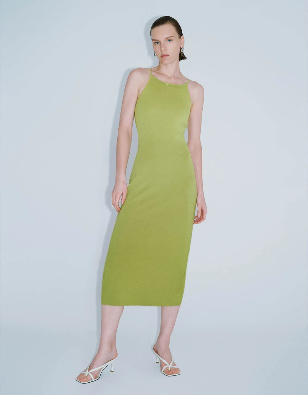 Sleeveless Halter Neck Knitted Dress sold by Urban Revivo