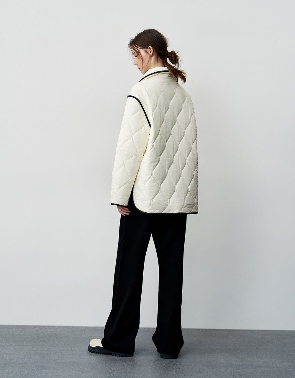 Stand Collar Quilted Padded Coat sold by Urban Revivo product image thumbnail 3