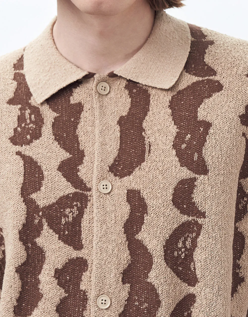 Jacquard Short Sleeve Cardigan sold by Urban Revivo product image thumbnail 3