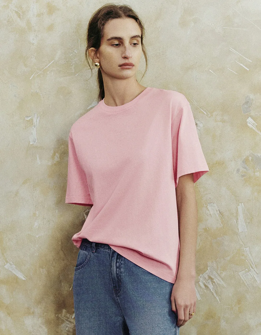 Crew Neck Straight T-Shirt sold by Urban Revivo