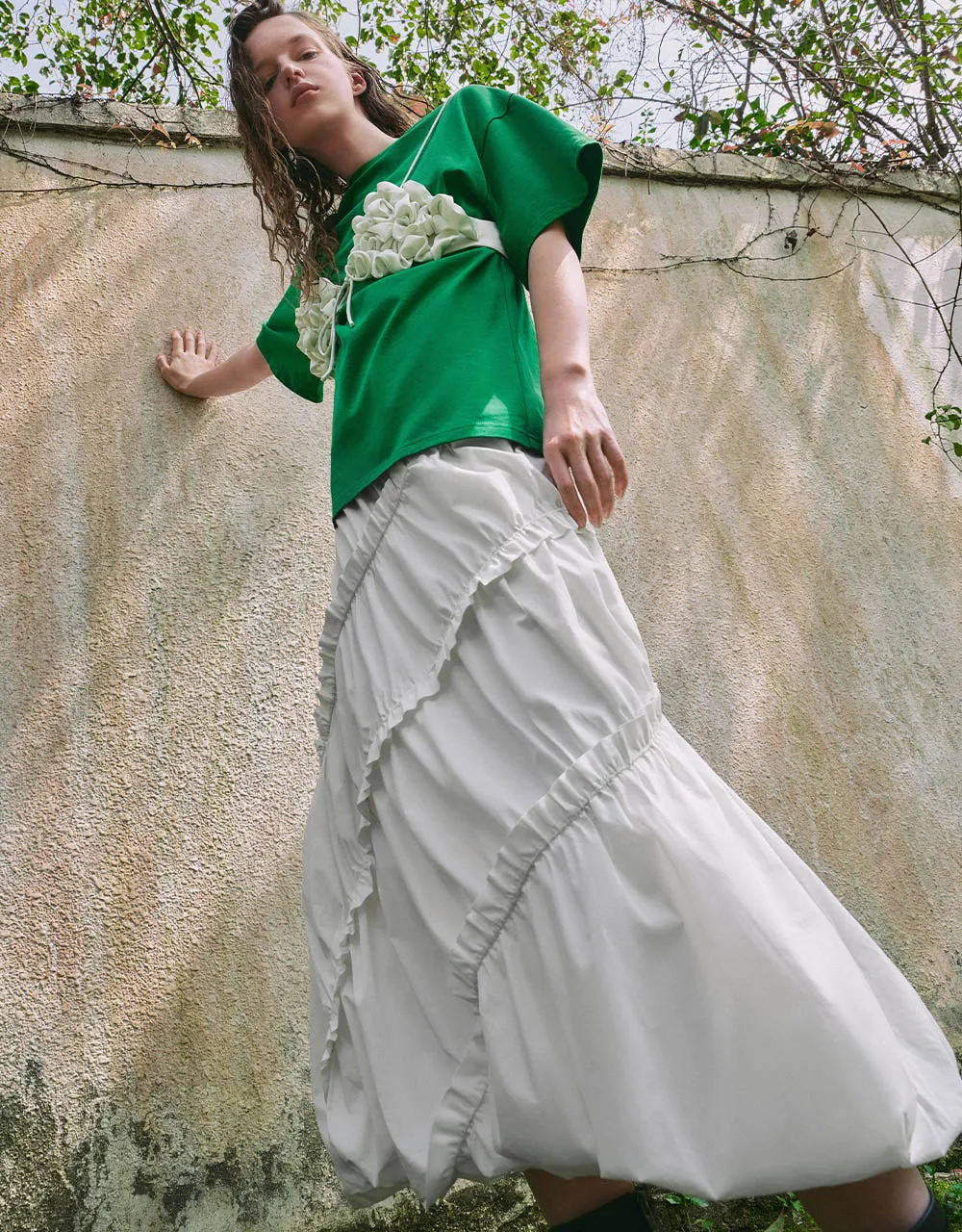 Elastic Waist A-Line Skirt sold by Urban Revivo product image thumbnail 4