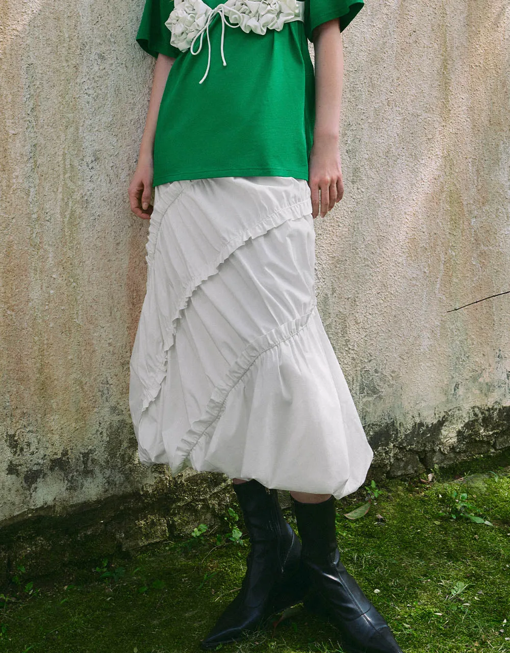 Elastic Waist A-Line Skirt sold by Urban Revivo product image thumbnail 3