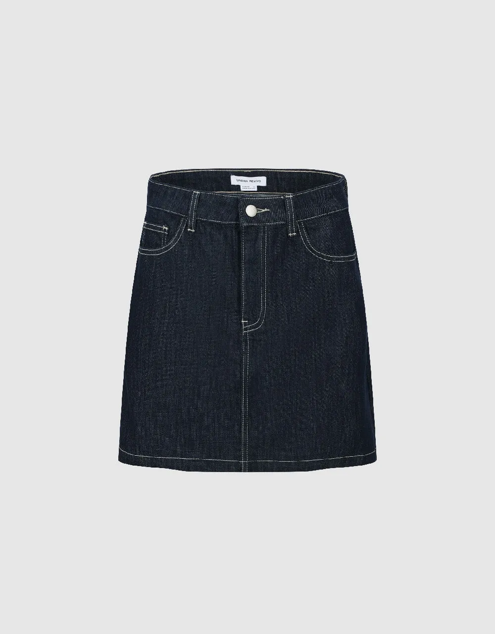 Mini Straight Denim Skirt sold by Urban Revivo