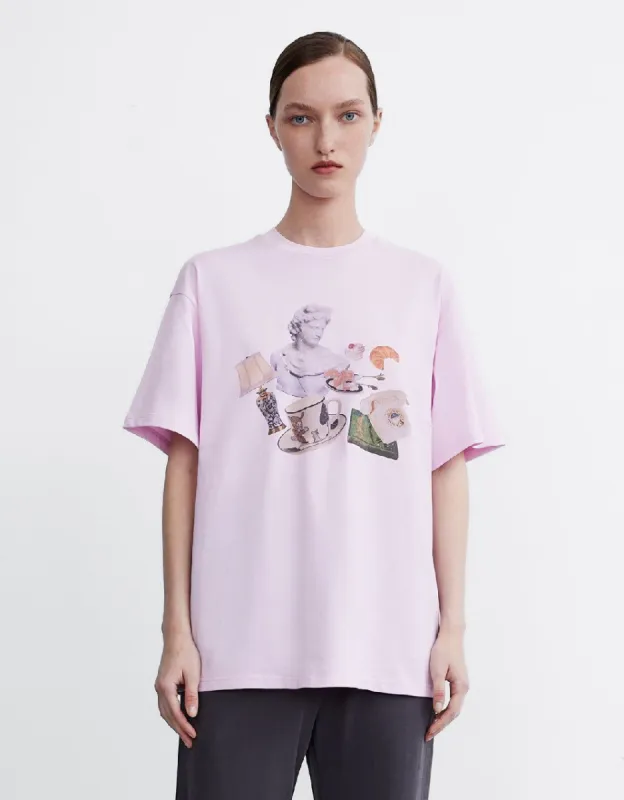 Printed Crew Neck T-Shirt sold by Urban Revivo