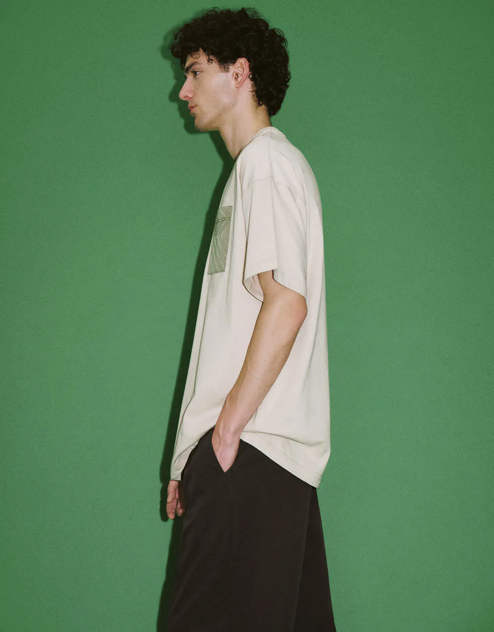 Crew Neck Loose T-Shirt sold by Urban Revivo product image thumbnail 3