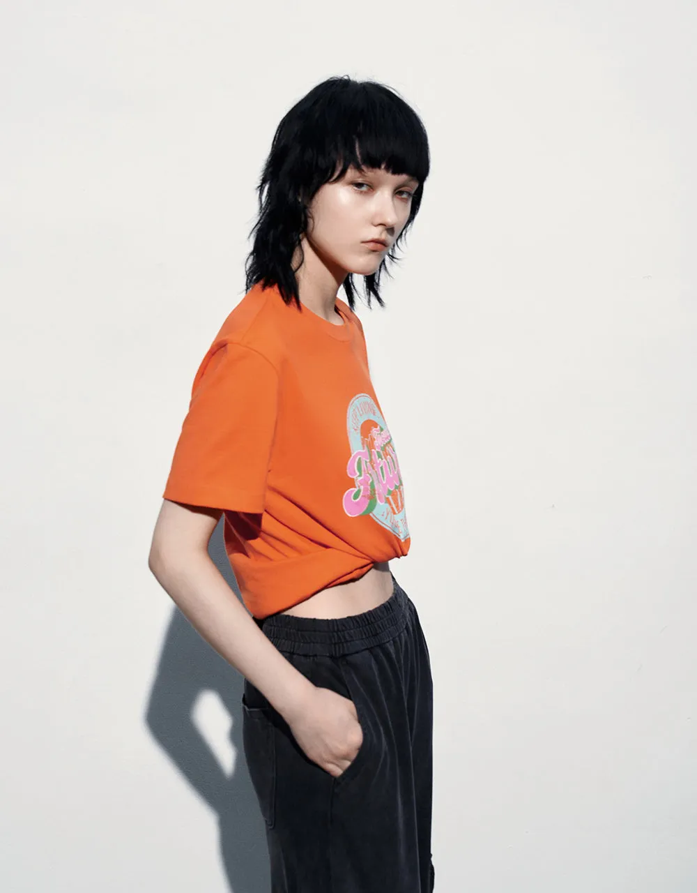 Printed Straight T-Shirt sold by Urban Revivo product image thumbnail 3