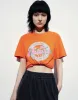 Printed Straight T-Shirt sold by Urban Revivo