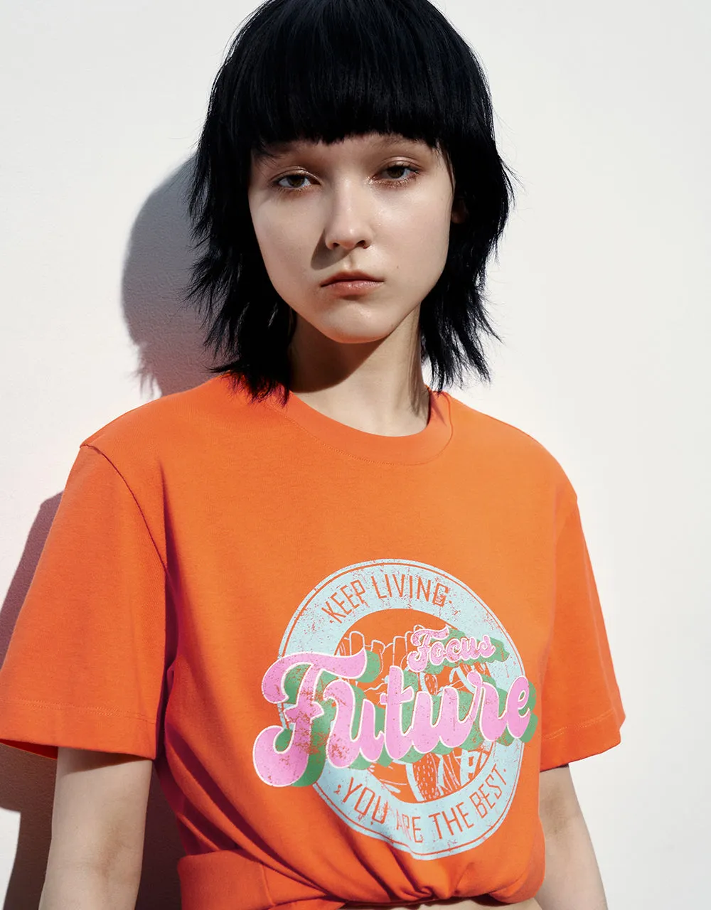 Printed Straight T-Shirt sold by Urban Revivo product image thumbnail 4