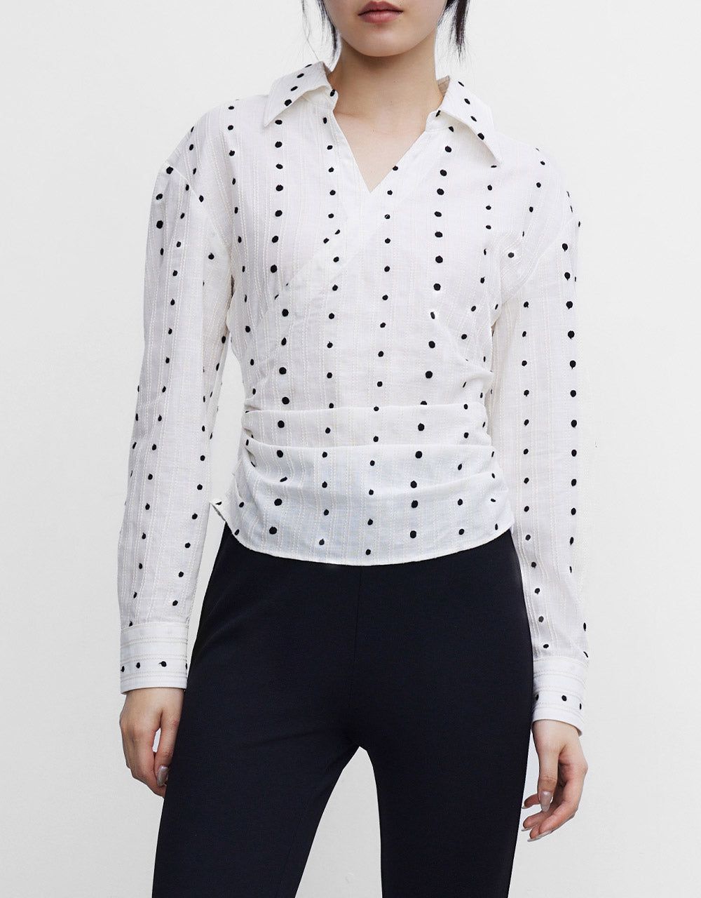 Polka Dot Ruched Blouse sold by Urban Revivo product image thumbnail 2