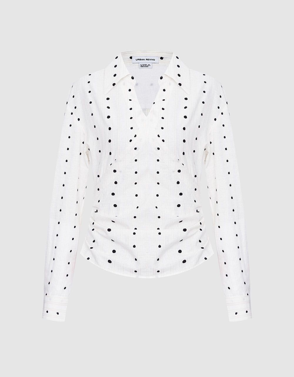 Polka Dot Ruched Blouse sold by Urban Revivo