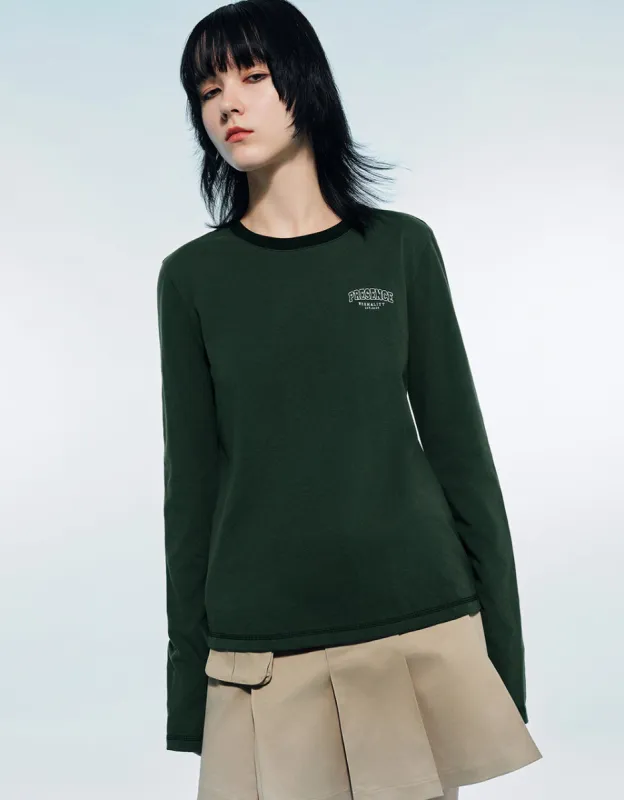 Letter Printed Crew Neck Straight T-Shirt sold by Urban Revivo