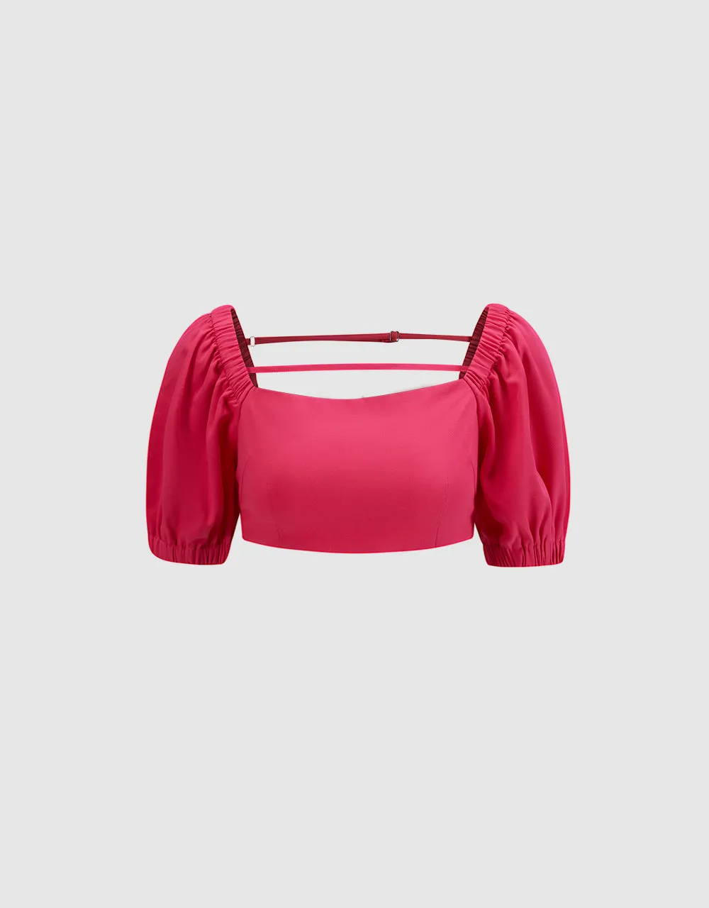 Puff Sleeve Crop Top sold by Urban Revivo