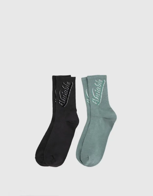 Letter Printed Mid-Length Socks sold by Urban Revivo