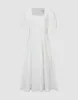 Square-Cut Collar A-Line Dress sold by Urban Revivo