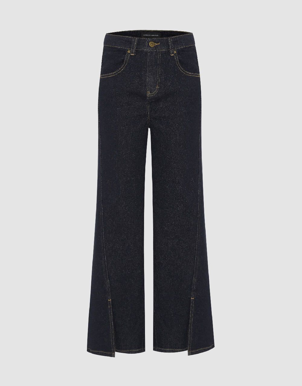 Split Hem Wide-Leg Jeans sold by Urban Revivo