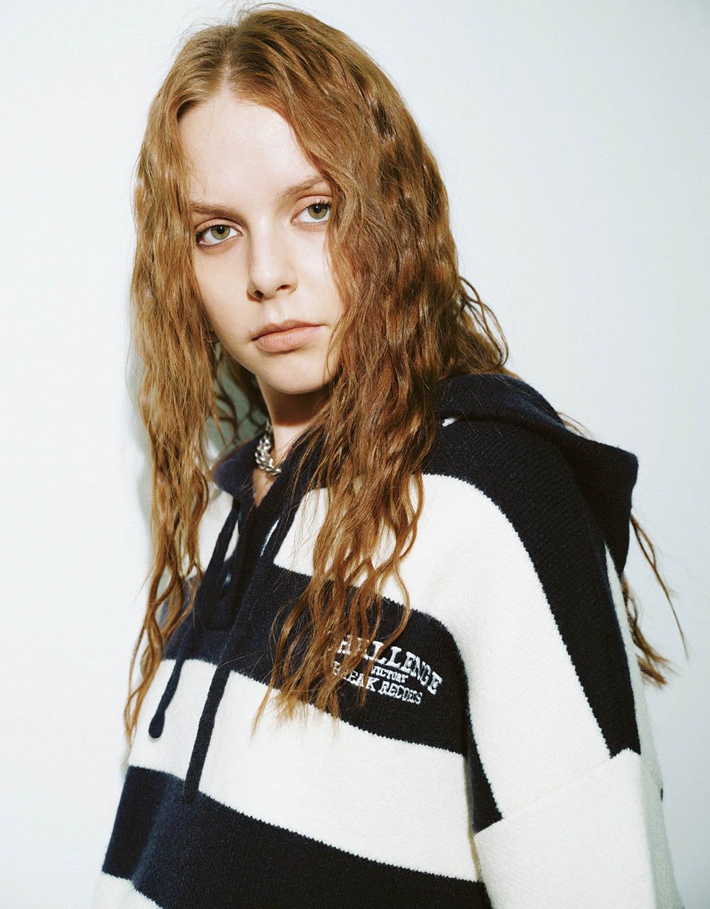 Striped Hooded Knitted T-Shirt sold by Urban Revivo product image thumbnail 5