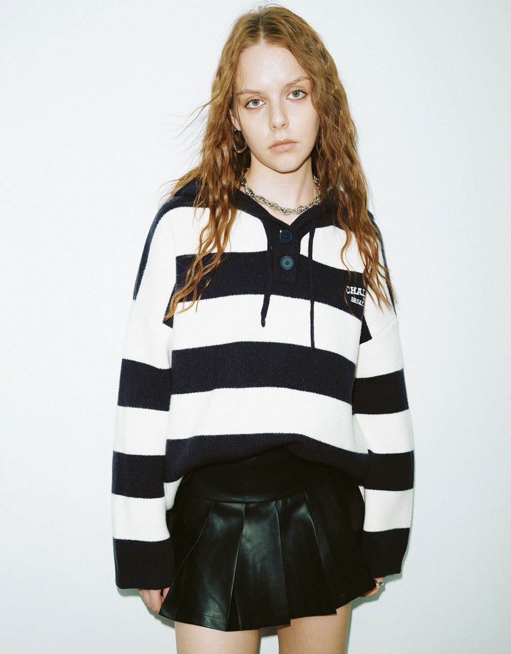 Striped Hooded Knitted T-Shirt sold by Urban Revivo product image thumbnail 2