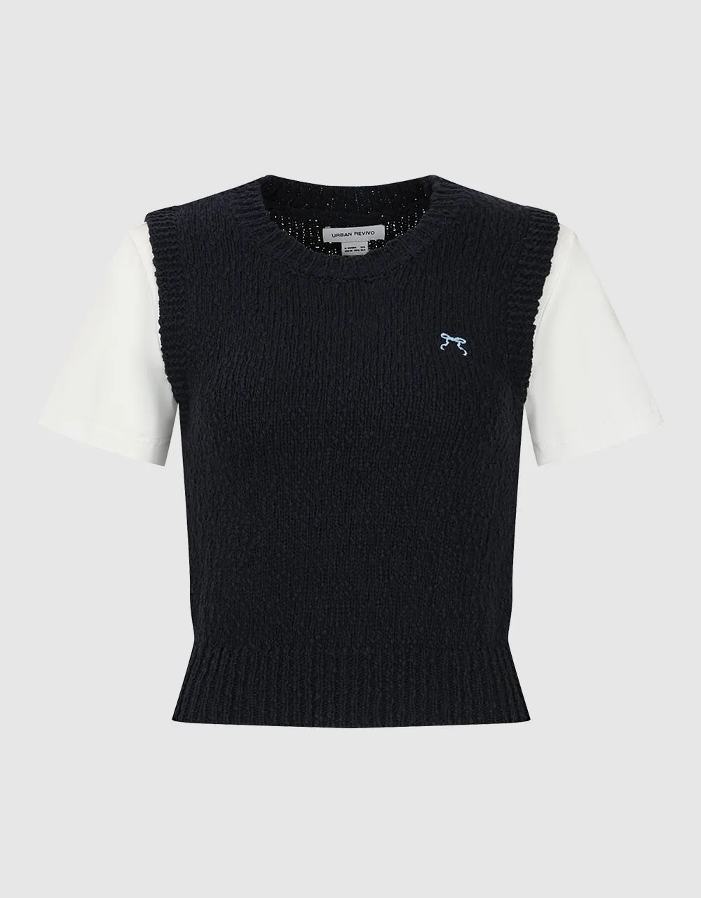 Crew Neck Skinny Knitted T-Shirt sold by Urban Revivo product image thumbnail 2