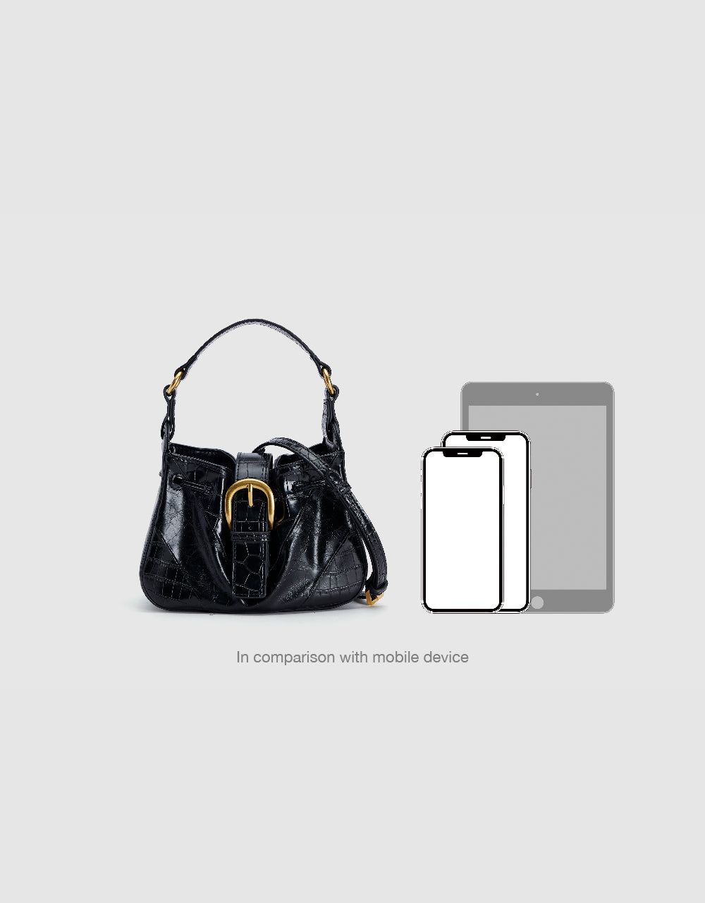 Croc Embossed Vegan Leather Shoulder Bag sold by Urban Revivo product image thumbnail 3