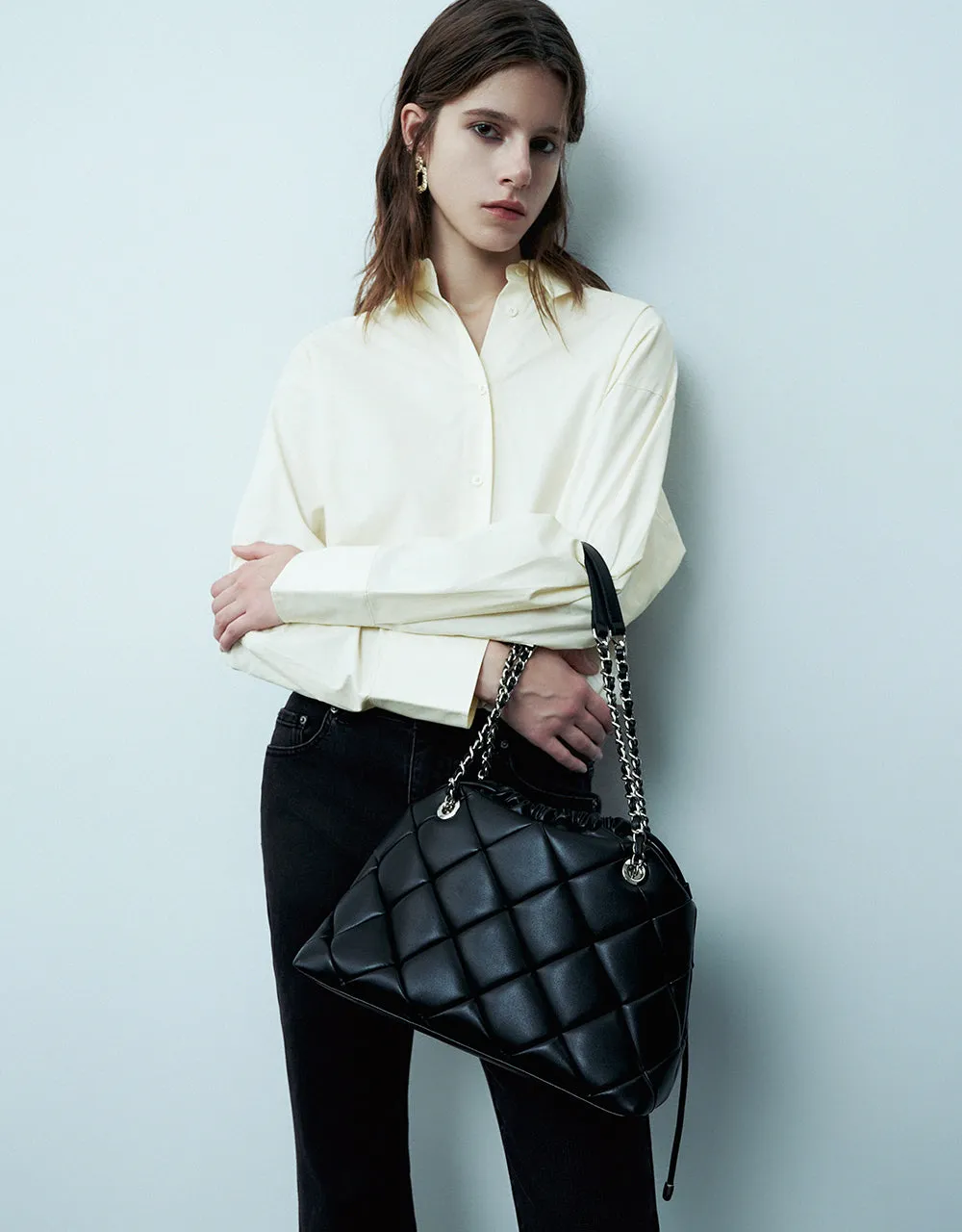 Button Up Straight Shirt sold by Urban Revivo product image thumbnail 3