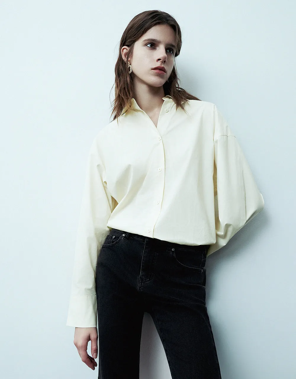 Button Up Straight Shirt sold by Urban Revivo