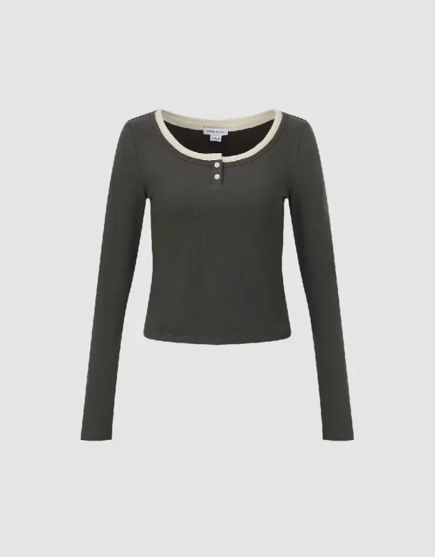 Crew Neck Skinny T-Shirt sold by Urban Revivo
