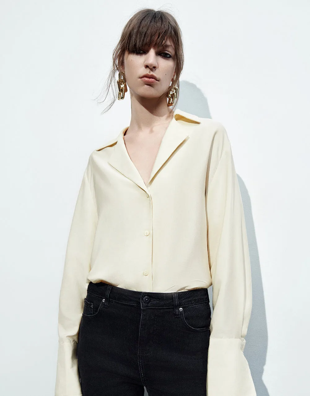 Button Up Notch Lapel Shirt sold by Urban Revivo product image thumbnail 3