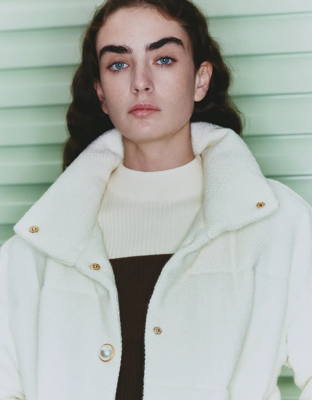 Stand Collar Padded Coat With Pockets sold by Urban Revivo product image thumbnail 4