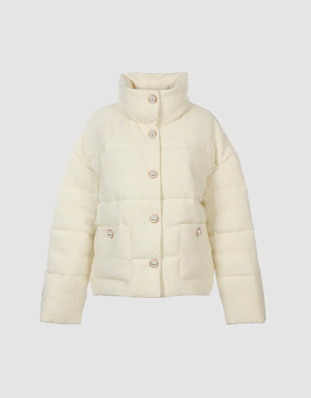 Stand Collar Padded Coat With Pockets sold by Urban Revivo product image thumbnail 2