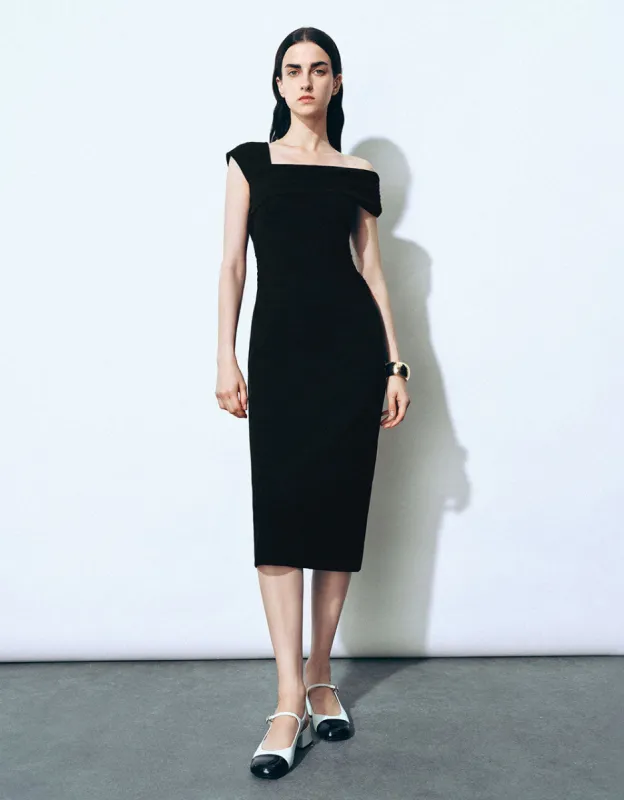 Ruched One Shoulder Straight Dress sold by Urban Revivo