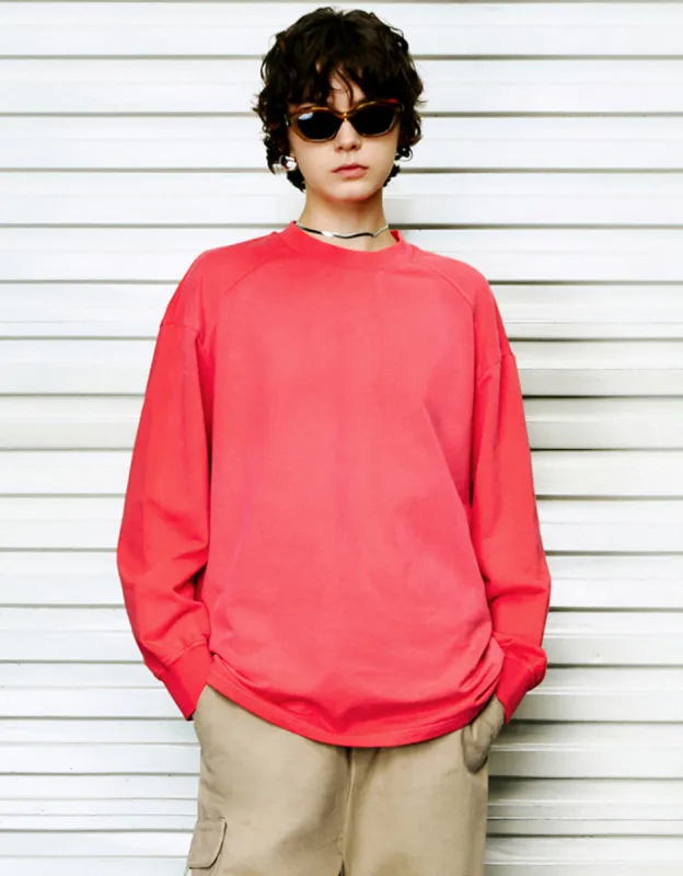 Raglan Sleeve Crew Neck Loose Sweatshirt sold by Urban Revivo