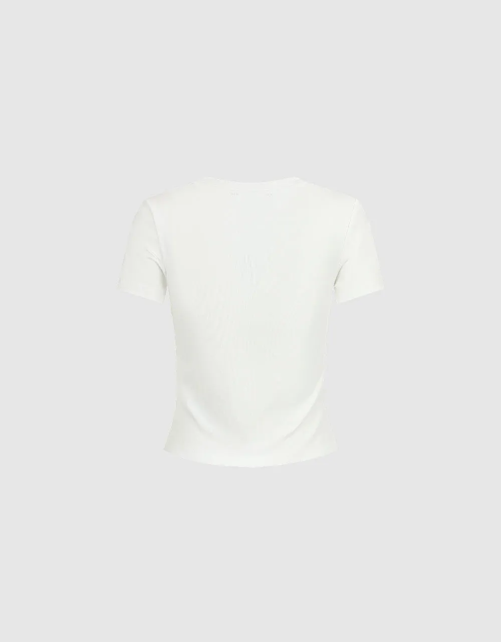 Crew Neck Straight T-Shirt sold by Urban Revivo product image thumbnail 5