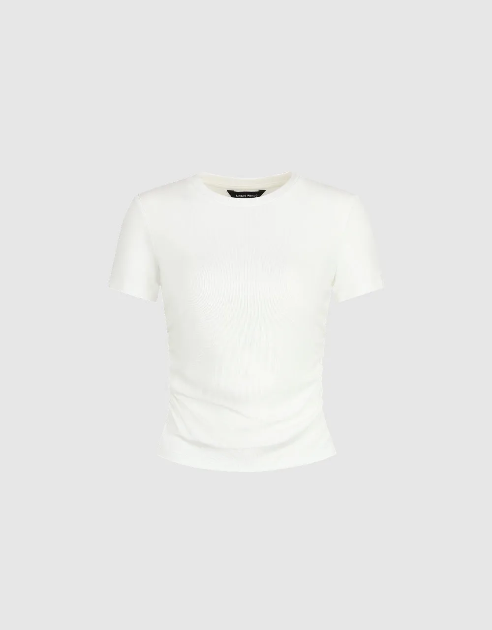 Crew Neck Straight T-Shirt sold by Urban Revivo product image thumbnail 2